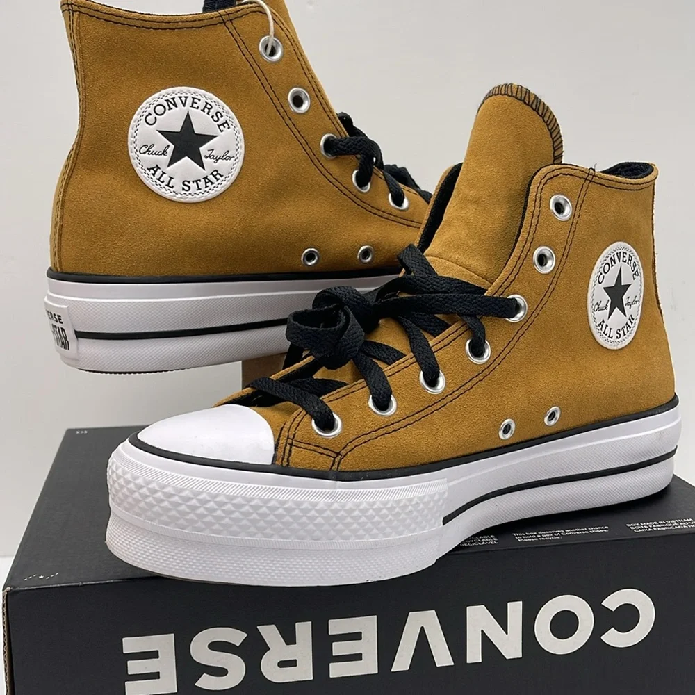 Converse WMNS CTAS LIFT HI DARK SOBA/WHITE/BLACK A13410C Platforms Sneakers
